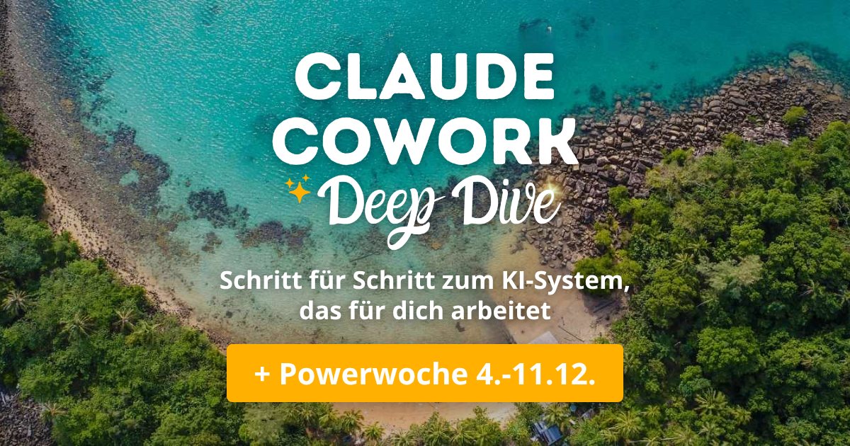 Claude Cowork Selbstlernkurs plus Powerwoche im Dezember